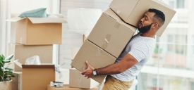 Man carrying boxes